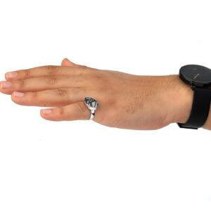 خاتم ملكي مخطط رصاصي