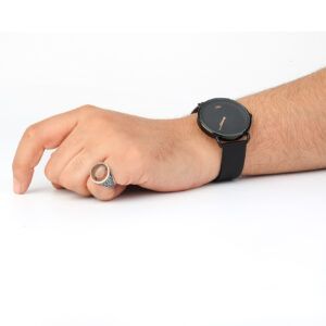 خاتم فضه حجر عقيق