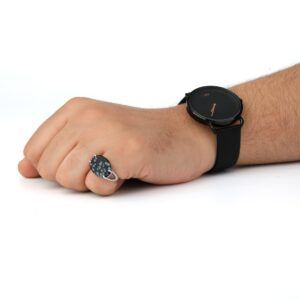 خاتم فضه شنكار منقط-متجر فونيم