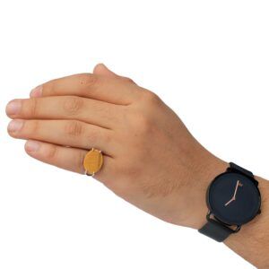 خاتم شنكار فضه فص عين النمر-متجرفونيم