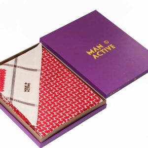 شماغ MAN ACTIVE أحمر مخطط